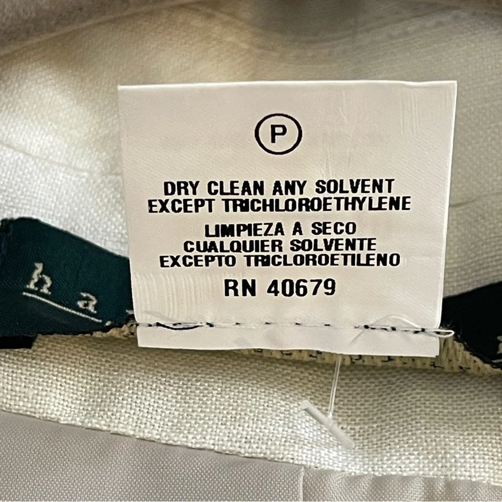 Vintage Harve Benard Cream & Tan Linen Blend Jacket Size 10
